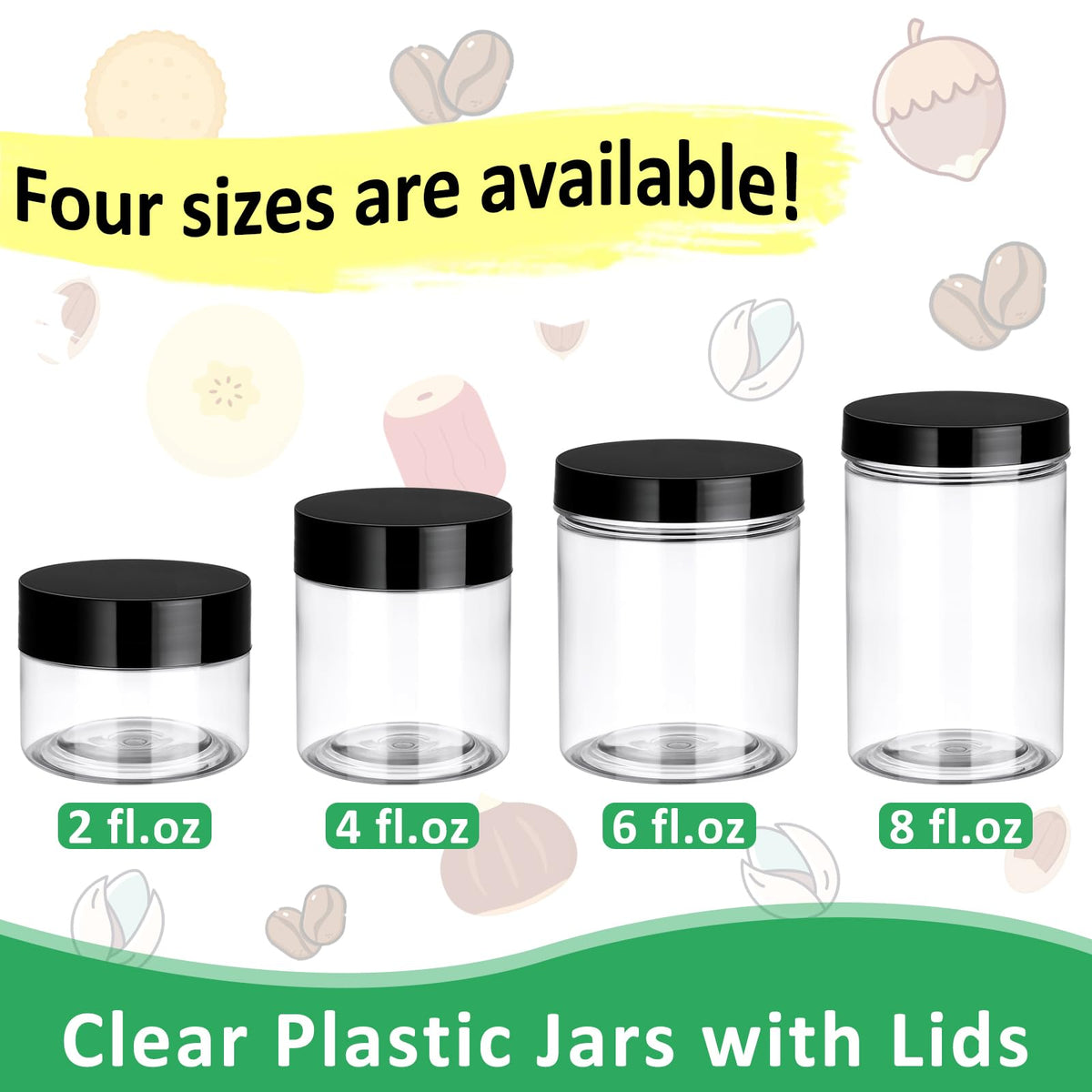 Eupako transparent jar showcases contents for quick identification