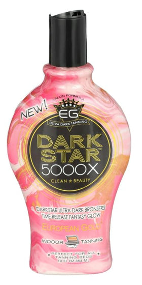 Natural coconut and avocado extracts represented in Dark Star 5000X bottle imagery.