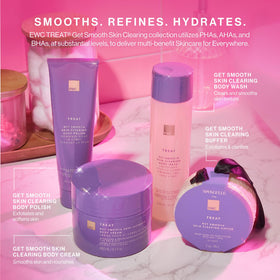 European Wax Center Get Smooth Skin Polish application on body for even exfoliation