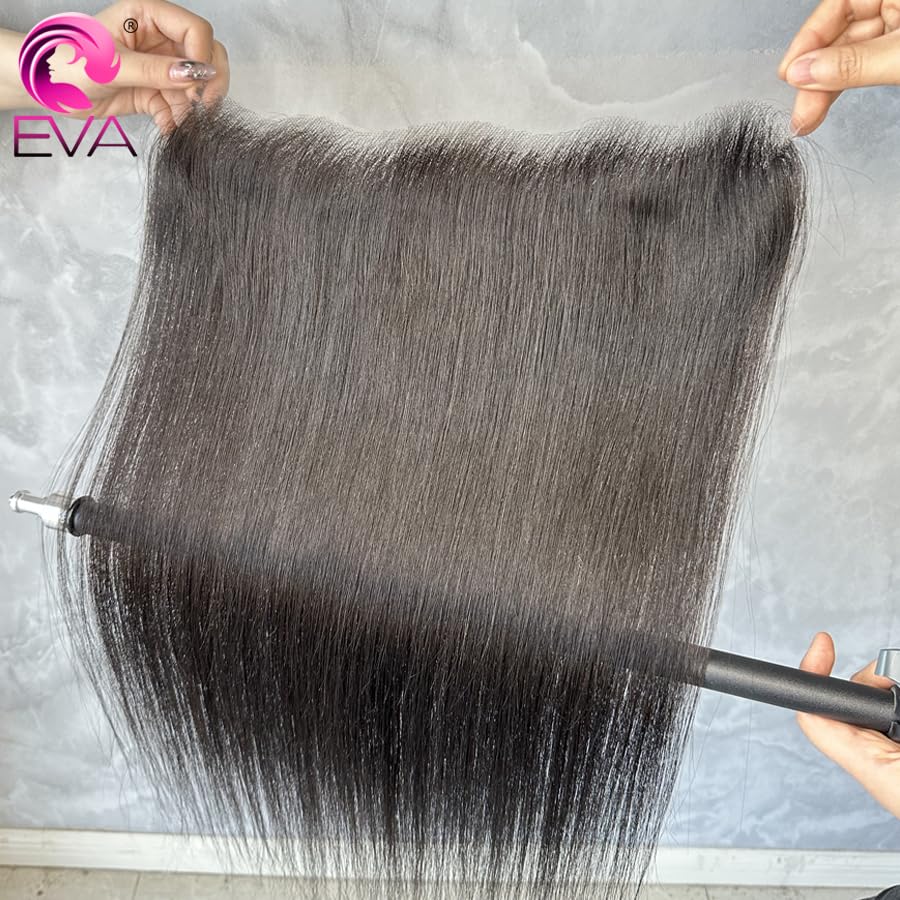 EVA HAIR 13x4 HD lace front detail for smooth, undetectable hairline.