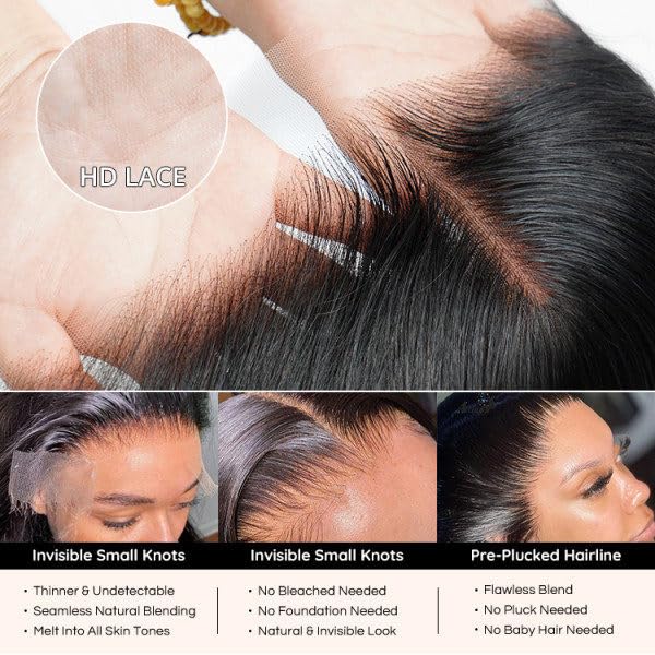 EVA HAIR Baby hair detail adds softness and a natural finish along the closure.