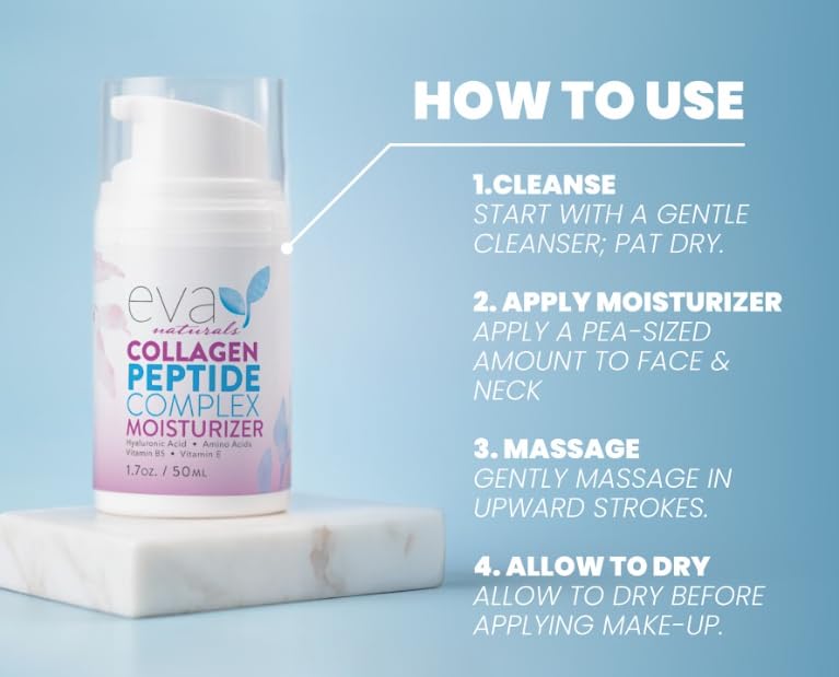 Eva Naturals Amino Acids composition highlights nourishing skin during nightly routine.