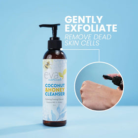 Eva Naturals on sensitive skin showing calm, refreshed complexion after washing