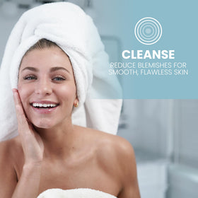 Foam lather from Eva Naturals Glycolic Acid Cleanser on the skin