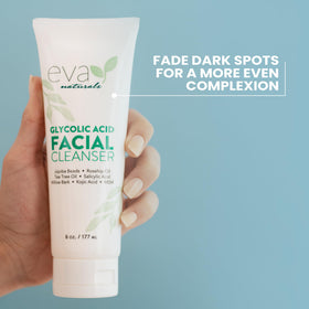 Spa-like routine with Eva Naturals Glycolic Acid Cleanser for refreshed skin