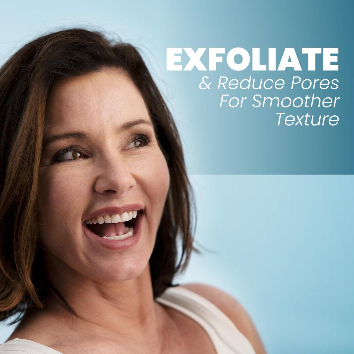 Eva Naturals Hyaluronic Acid + B5 serum massaged into the face for smoother texture