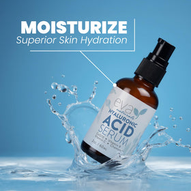 Ingredients list highlighting hyaluronic acid and Vitamin B5 for moisture retention.