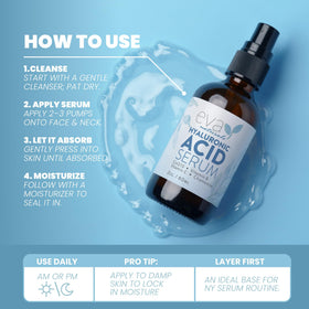 Non-greasy serum texture swirl demonstrating easy layering with other skincare steps.