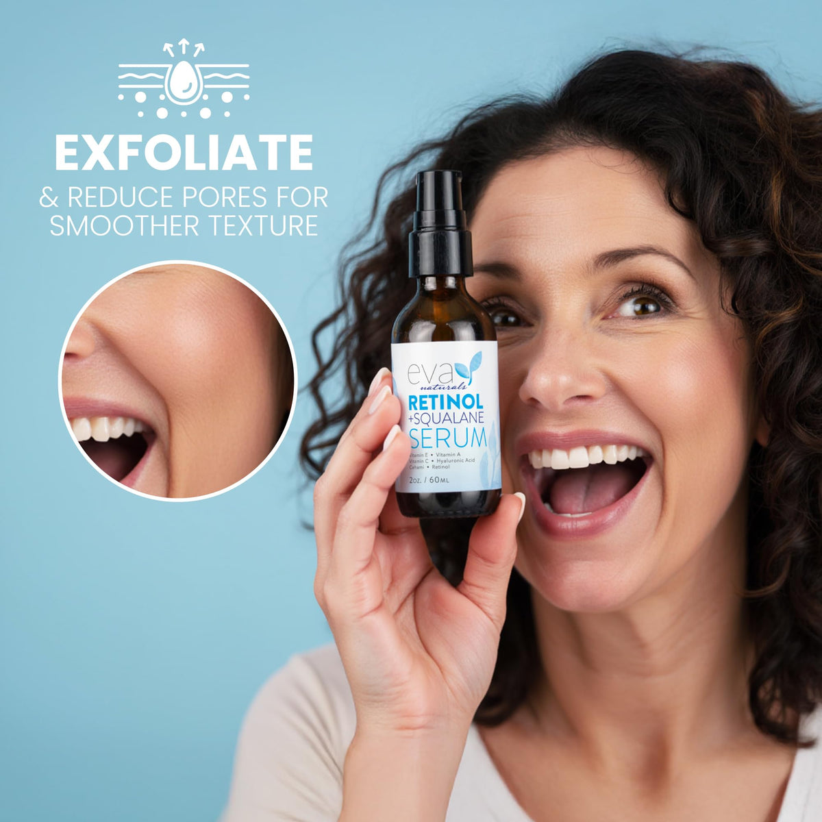 Eva Naturals lightweight, non-greasy texture on skin.
