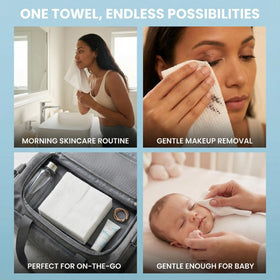 Makeup removal with Eva Naturals towels for clean refresh