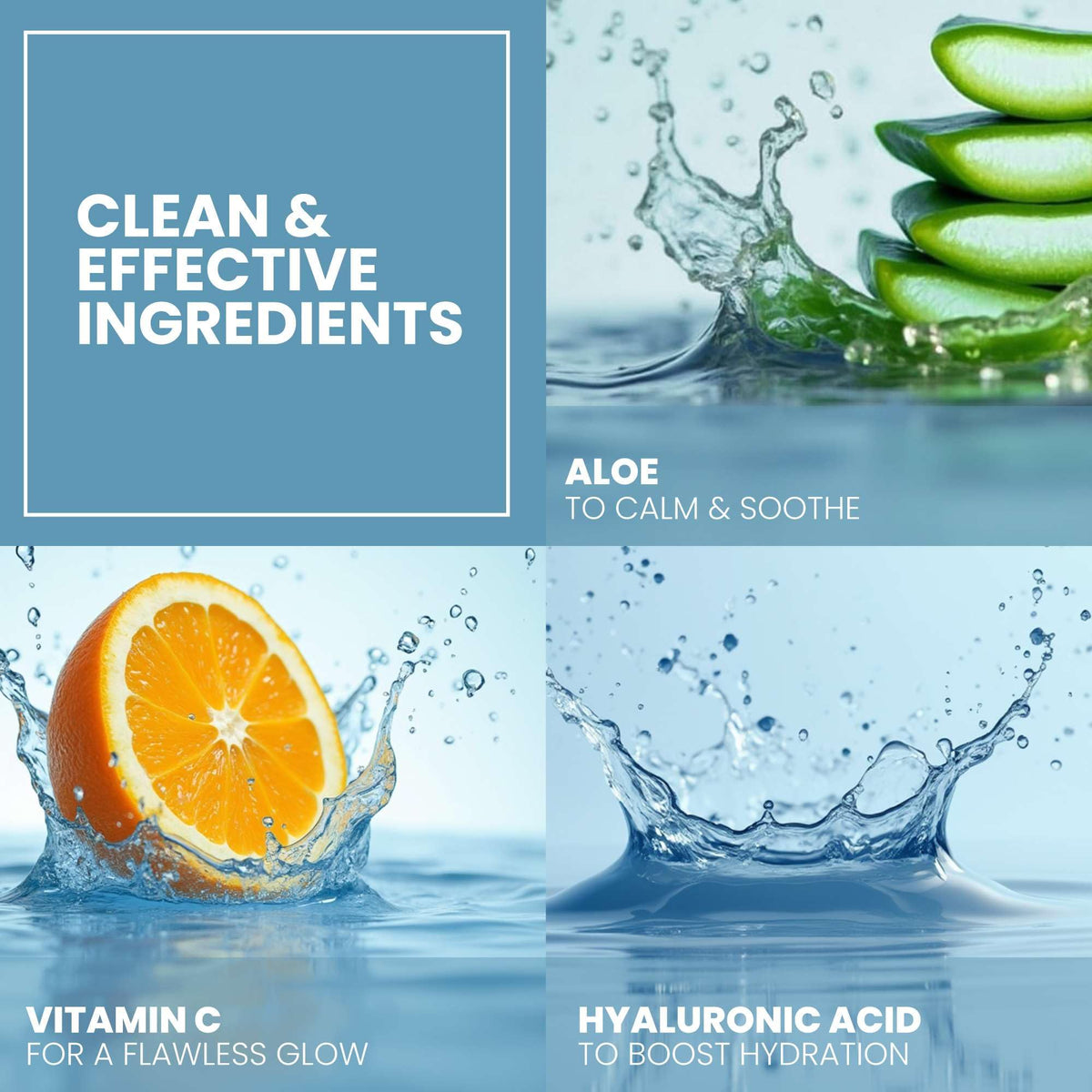 Eva Naturals serum in routine-scene with moisturizer and sunscreen.