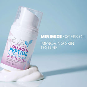 Eva Naturals Multi-Peptides in action for firmer-feel skin at night.