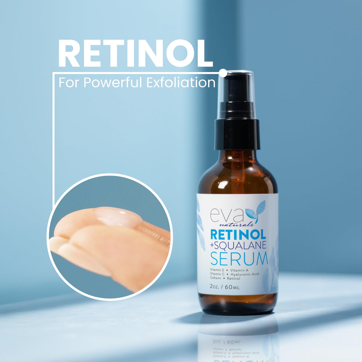 Eva Naturals night-use scene suggests calming evening routine.