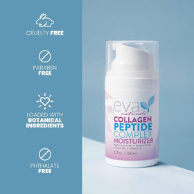Eva Naturals Skincare routine scene shows product ready for evening self-care.