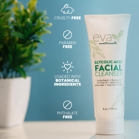 Water splash rinse with Eva Naturals Glycolic Acid Cleanser