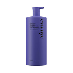 Eva NYC Purple Conditioner bottle closeup showing violet-toning formula for blonde hair.