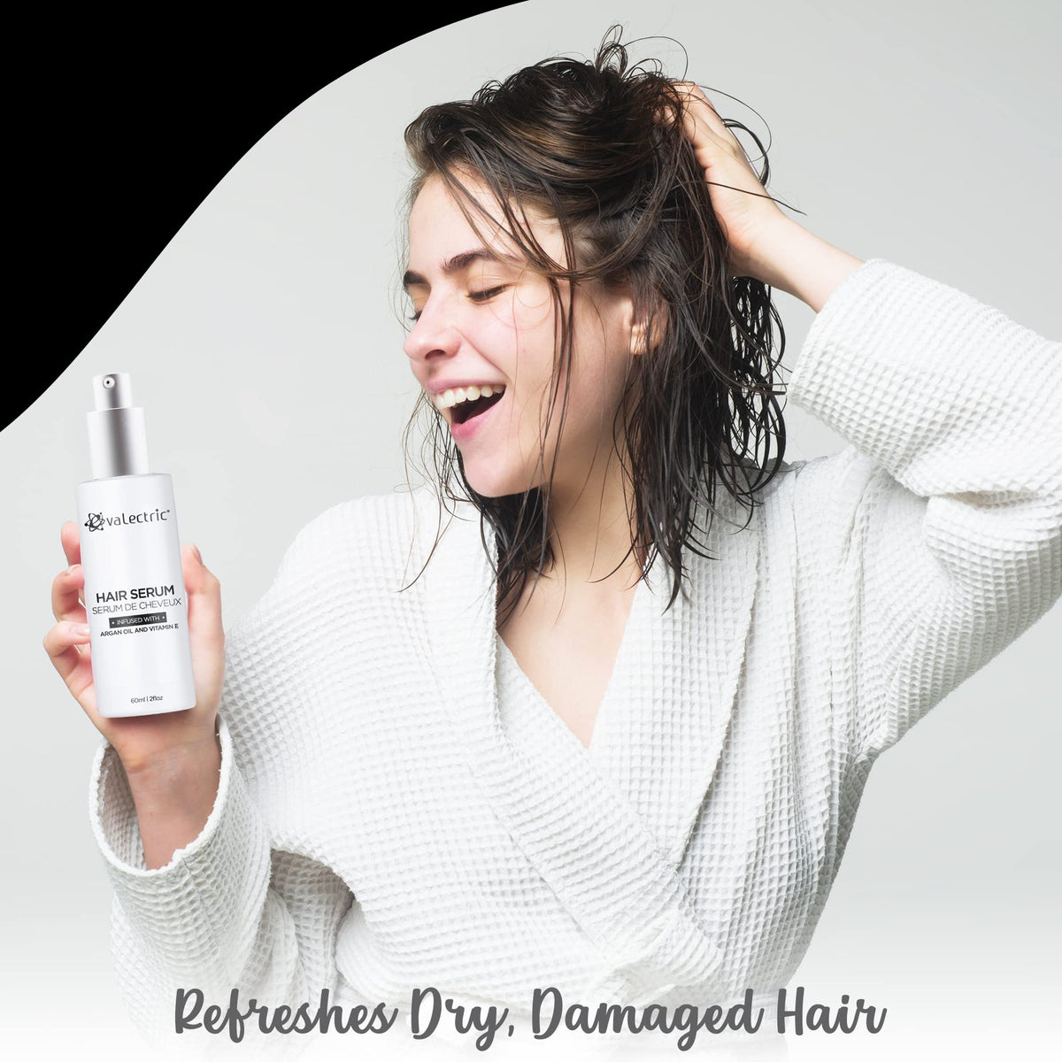 Evalectric Argan Oil Hair Serum texture spreads evenly without weighing hair down