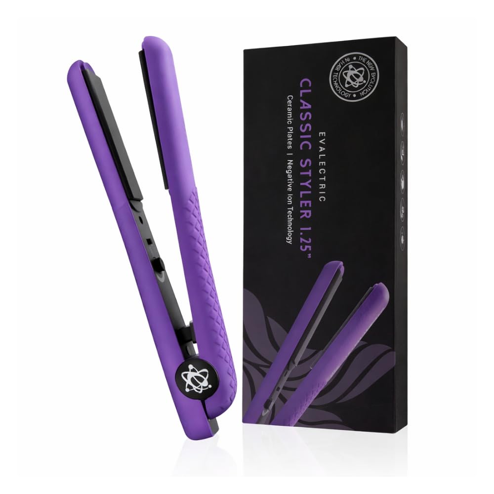 Evalectric Classic Styler with ceramic plates delivers smooth, long-lasting straight hair.