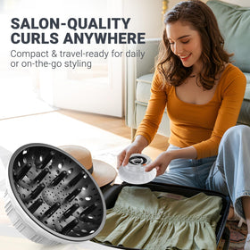 A secure silicone fit keeps the diffuser steady during drying