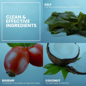 Eva Naturals aloe and kelp extract natural ingredients showcased on packaging