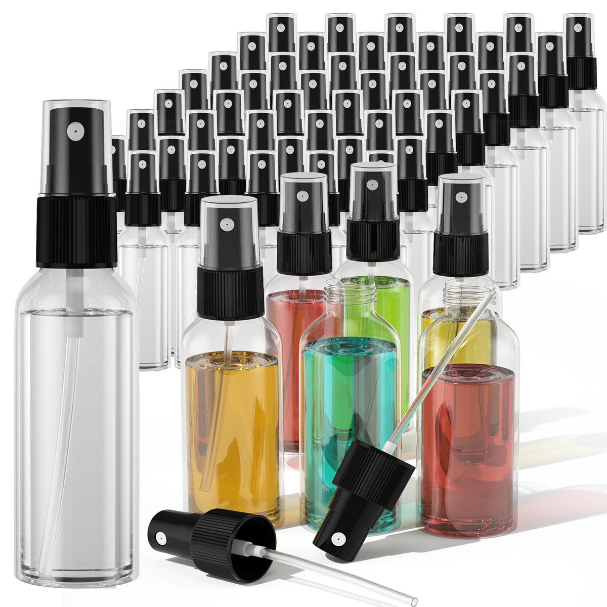 EVANCENT 2oz spray bottle with black mist cap for travel samples