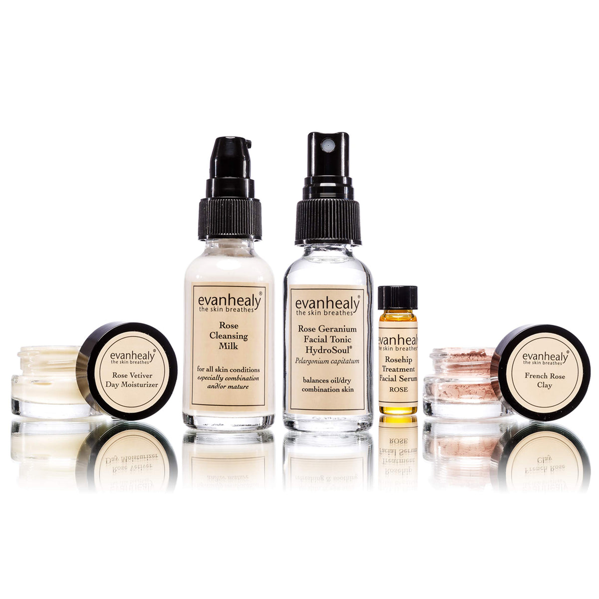 evanhealy Balancing Ritual Rose Cleansing Milk bottle for gentle cleansing and skin balance