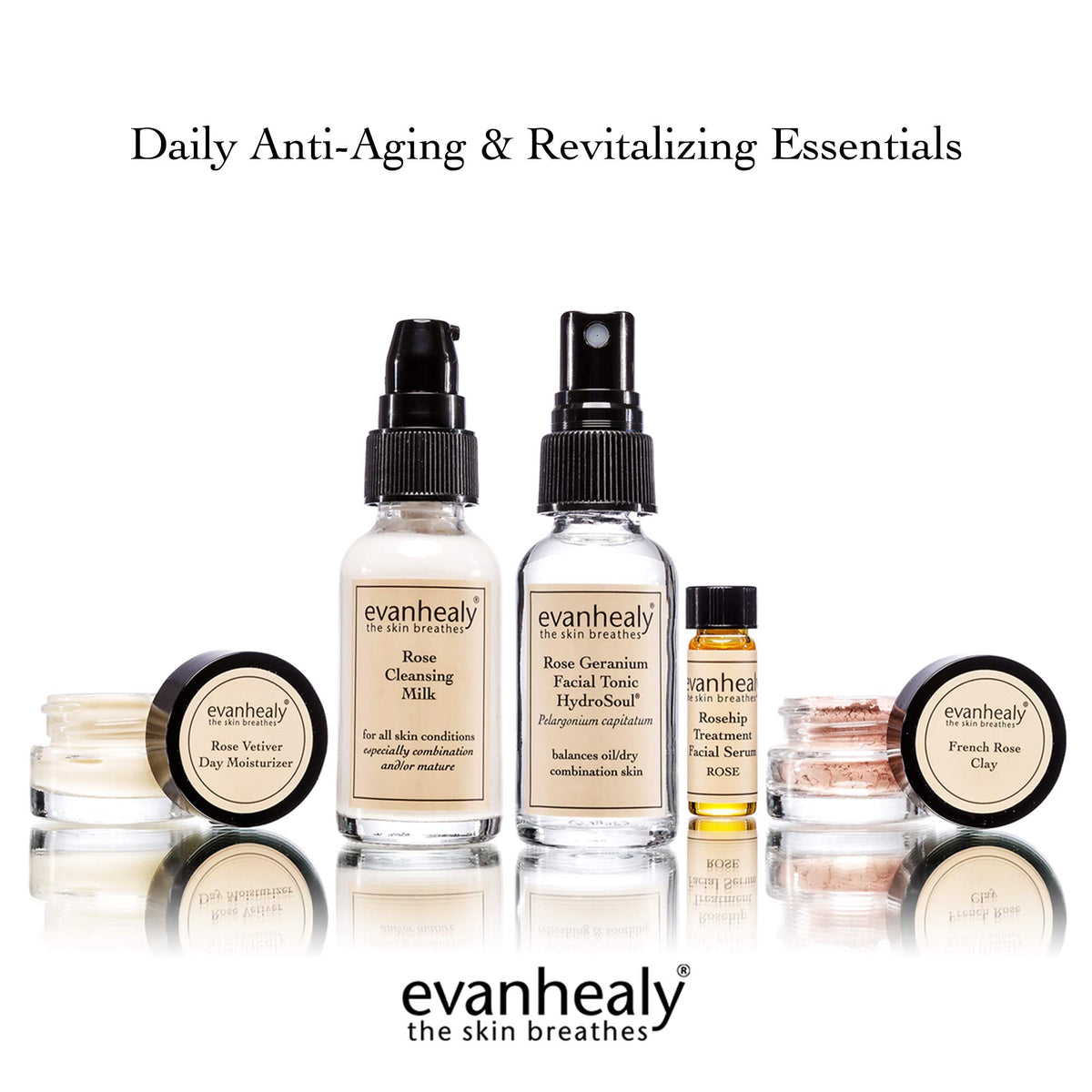evanhealy Rose Geranium Hydrosoul bottle showing refreshing toning hydration
