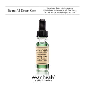 Evanhealy Blue Cactus Elixir dropper releases a silky oil for daily use.
