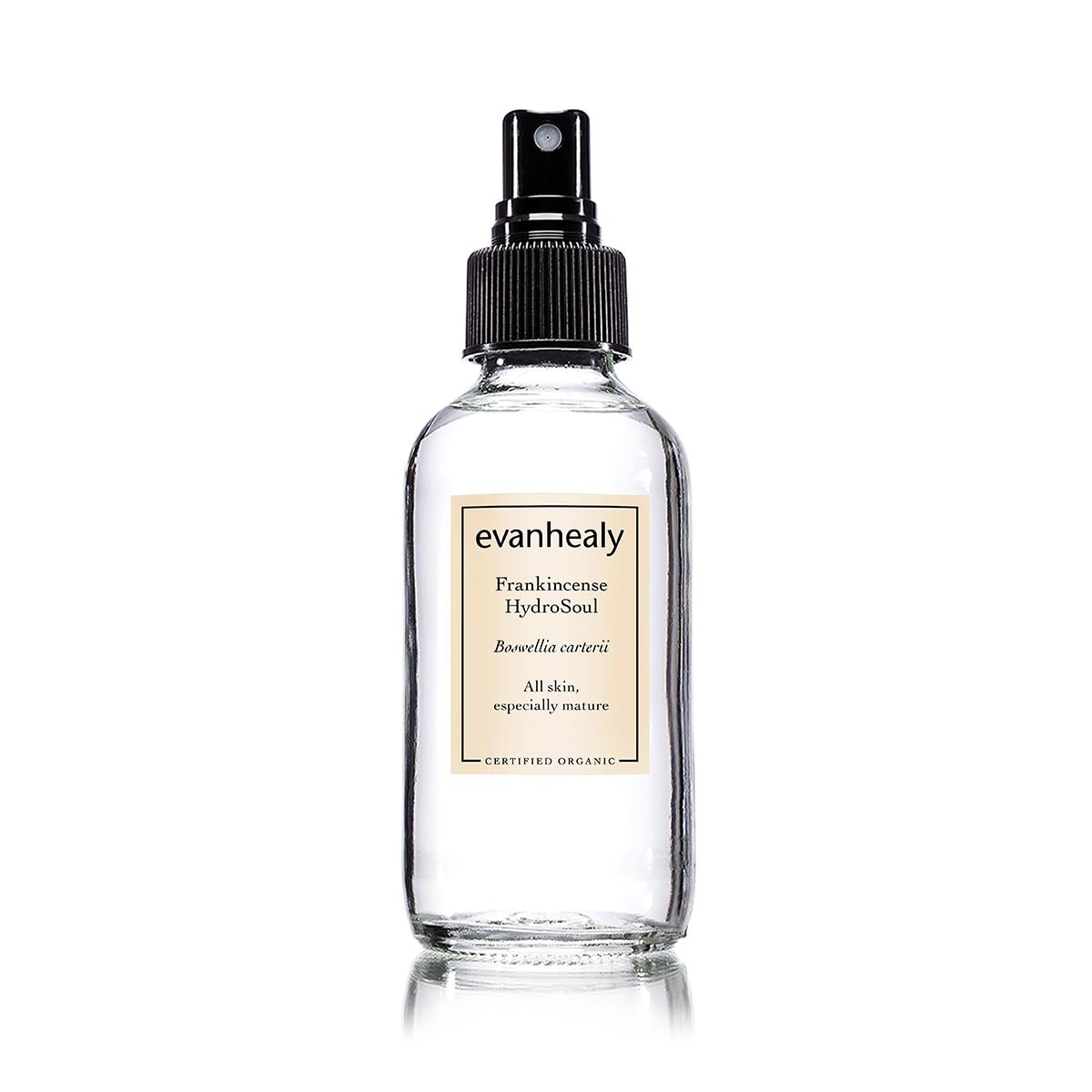 Evanhealy Frankincense HydroSoul bottle scene highlighting alcohol-free facial tonic
