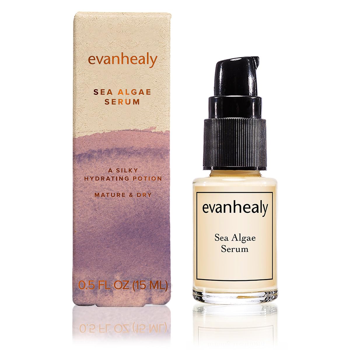 evanhealy Sea Algae Serum texture swirl shows silky finish and quick absorption