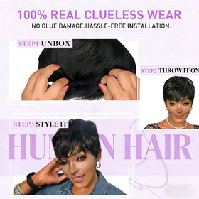 Evasens medium-cap wig with adjustable straps for comfort