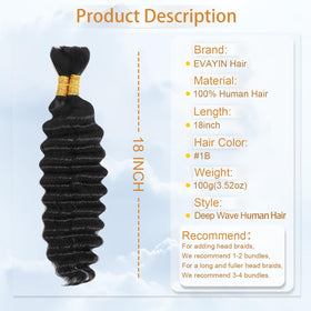 Evayin boho knotless braids 18in bundle view highlights fullness and easy styling.