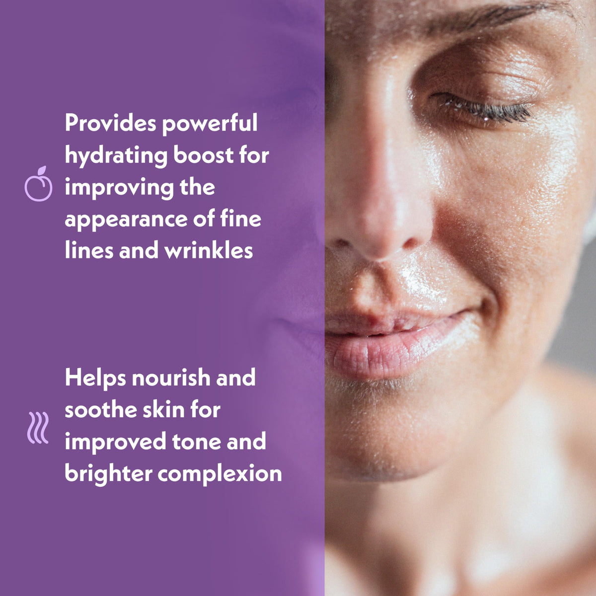 Eve Hansen serum texture swirl highlights a silky, non-greasy finish for skin.