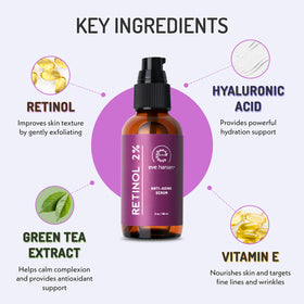 Eve Hansen Retinol Serum 2% pump-dispense demonstrates easy application.