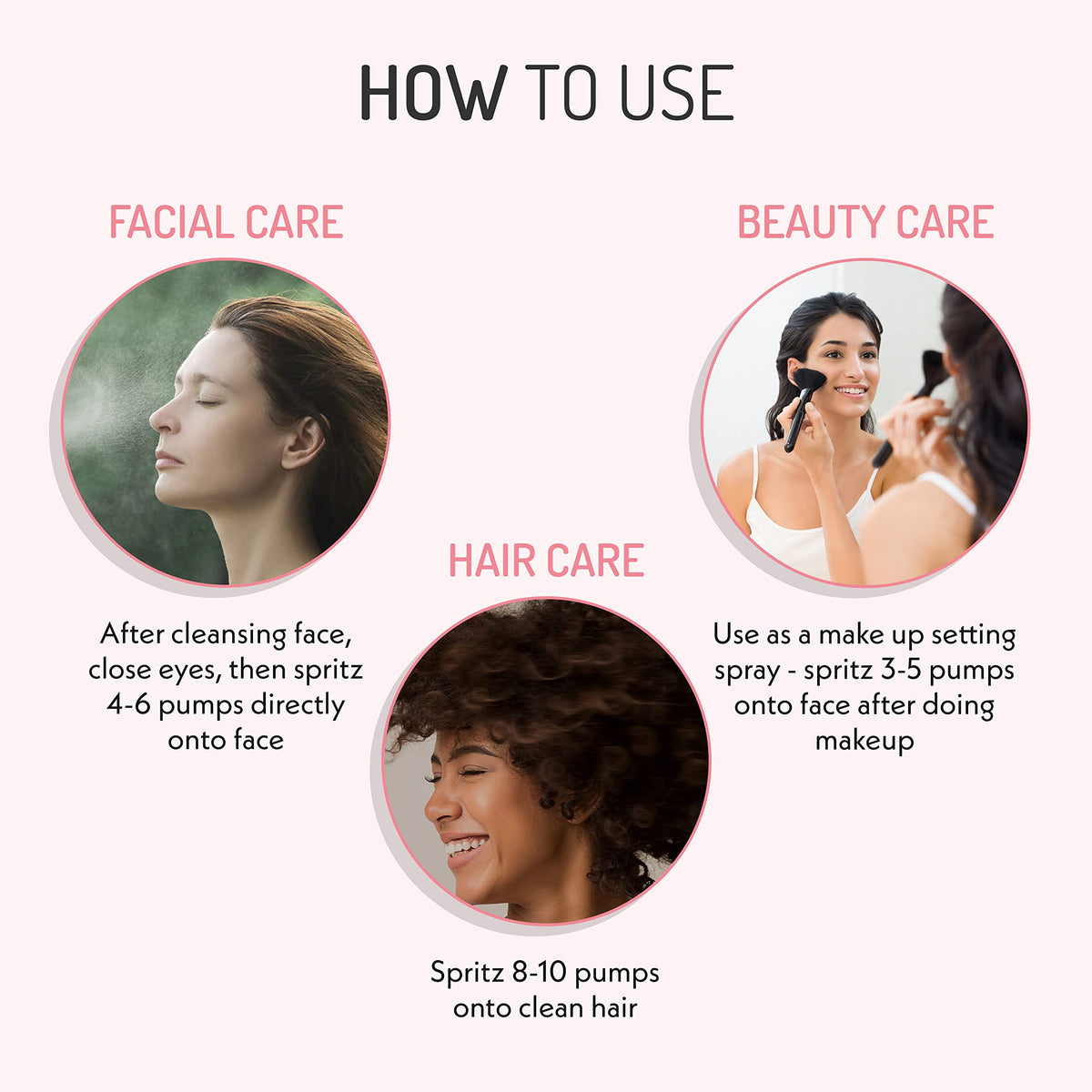 Travel-friendly 4 oz Eve Hansen Rose Water Spray on the go