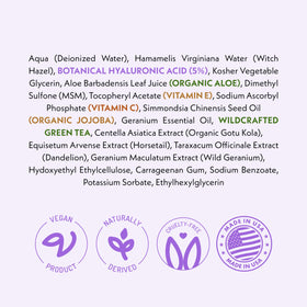 Eve Hansen vegan cruelty-free label communicates clean, ethical skincare choice.