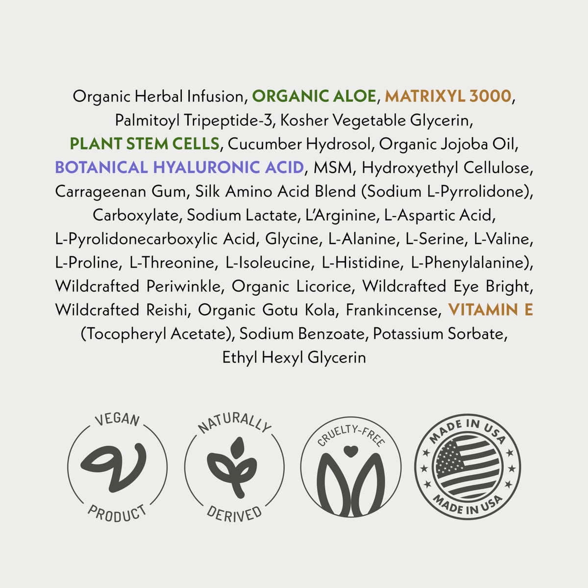 Vegan and cruelty-free label shown for ethical skincare.
