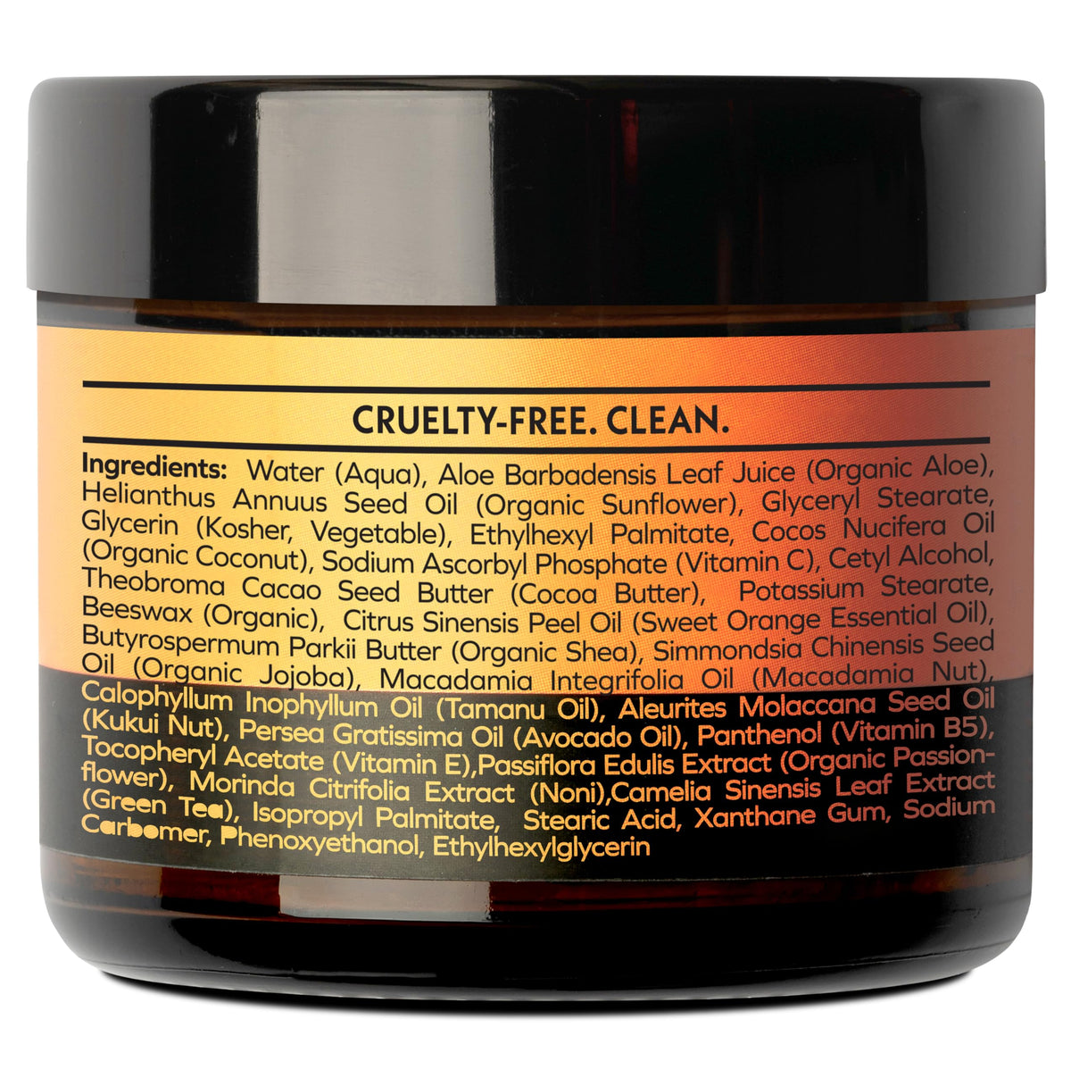 Flat lay of Eve Hansen Vitamin C Night Cream in a skincare setup