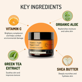 Eve Hansen Vitamin C Night Cream jar ready for nightly hydration routine