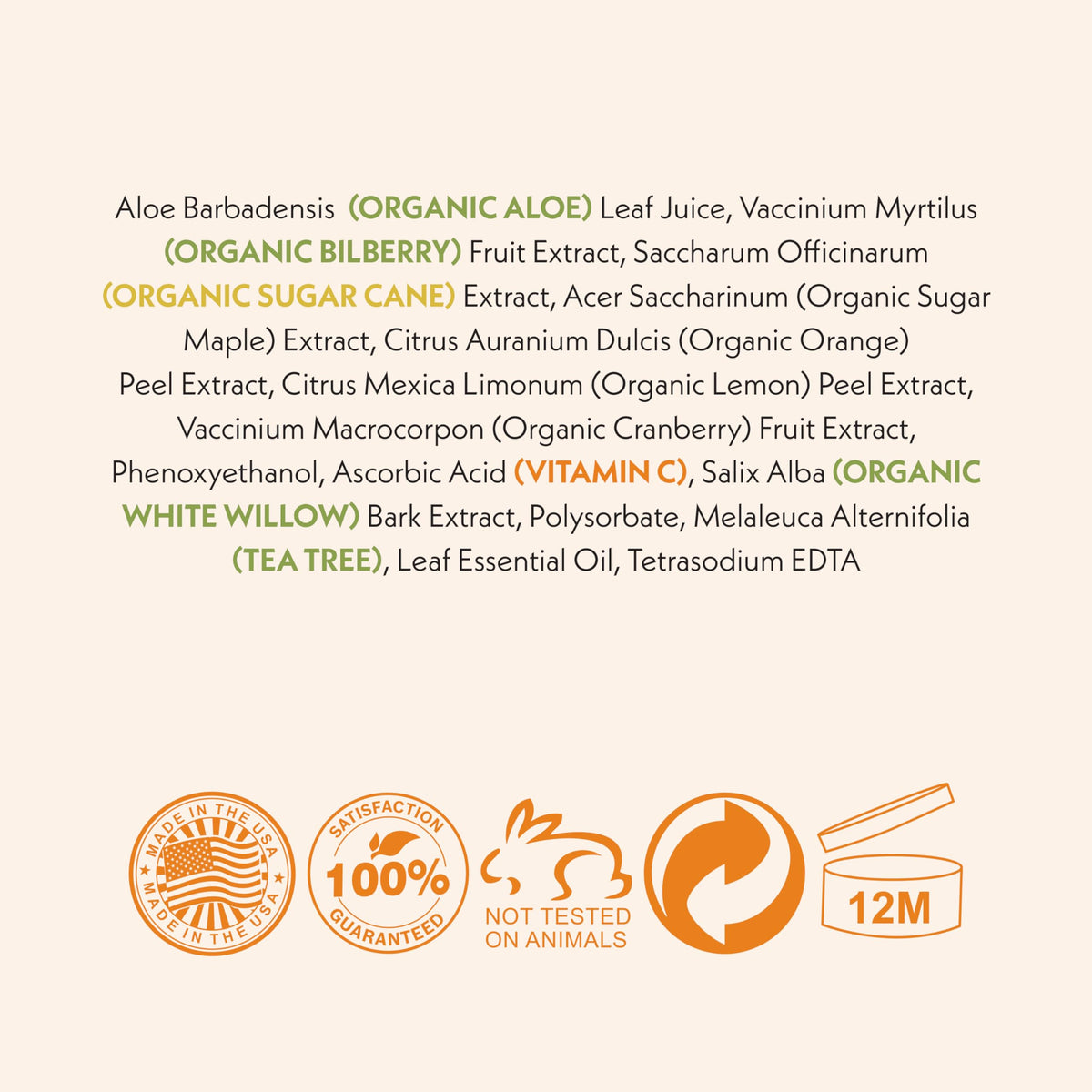 Eve Hansen Vitamin C Toner packaging with eco-friendly details.