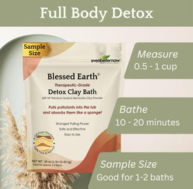 Evenbetternow Blessed Earth Detox Clay Bath mineral-rich clay supports skin softness.