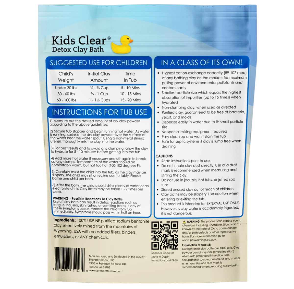 Evenbetternow Kids Clear Detox Clay Bath packaging ready for gifting.