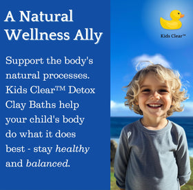 Evenbetternow Kids Clear Detox Clay Bath USA-sourced clay for safe use.