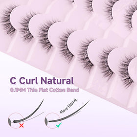 Eventill thin flat band lashes 0.1mm for lightweight wear