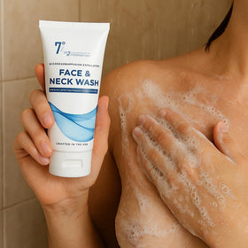 Everclearnow face-neck wash lather demonstrates gentle exfoliation for KP-prone skin.