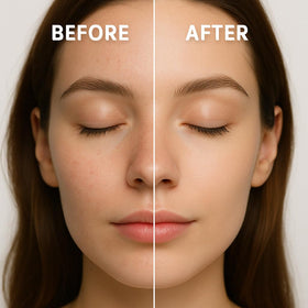 Everclearnow scrub back exfoliation closeup shows deep cleansing for clearer back skin.