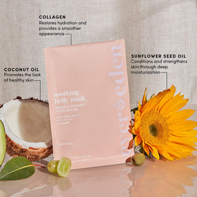 Evereden Belly Mask with visible natural ingredients label.