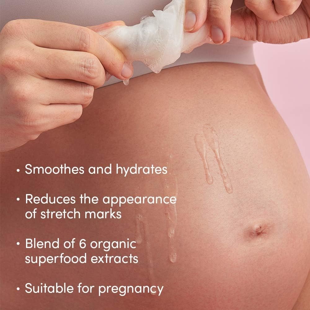Evereden Belly Mask texture closeup showing creamy, hydrating formula.
