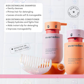 Evereden clean vegan ingredients label highlighting sulfate- and paraben-free formula.