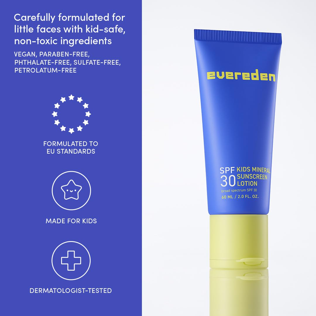 Evereden skincare set displayed for family use across ages.